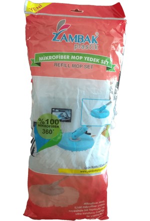 ZAMBAK PLASTİK MİKROFİBER MOP YEDEK SET 
